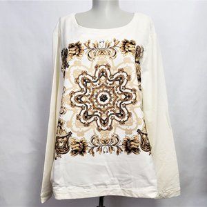 Zenergy by Chico's Kris Scarf Print top size 3